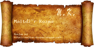 Maltár Kozma névjegykártya